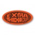 Extra Thick Fluorescent Red Oval Merchandising Labels - Copyright - A1PKG.com SKU - 20537
