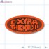 Extra Thick Fluorescent Red Oval Merchandising Labels - Copyright - A1PKG.com SKU - 20537