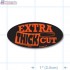 Extra Thick Fluorescent Red Oval Merchandising Labels - Copyright - A1PKG.com SKU - 20538