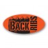Back Ribs Fluorescent Red Oval Merchandising Labels - Copyright - A1PKG.com SKU - 20640