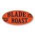 Blade Roast Fluorescent Red Oval Merchandising Labels - Copyright - A1PKG.com SKU - 20744