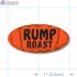 Rump Roast Fluorescent Red Oval Merchandising Labels - Copyright - A1PKG.com SKU - 20745