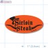 Sirloin Steak Fluorescent Red Oval Merchandising Labels - Copyright - A1PKG.com SKU - 20848