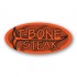 T-Bone Steak Fluorescent Red Oval Merchandising Labels - Copyright - A1PKG.com SKU - 20849