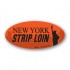 New York Strip Loin Fluorescent Red Oval Merchandising Labels - Copyright - A1PKG.com SKU - 20850