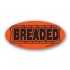 Breaded Fluorescent Red Oval Merchandising Labels - Copyright - A1PKG.com SKU - 20951