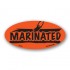 Marinated Fluorescent Red Oval Merchandising Labels - Copyright - A1PKG.com SKU - 20953