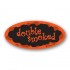 Double Smoked Fluorescent Red Oval Merchandising Labels - Copyright - A1PKG.com SKU - 20957