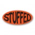 Stuffed Fluorescent Red Oval Merchandising Labels - Copyright - A1PKG.com SKU - 20958
