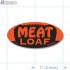 Meat Loaf Fluorescent Red Oval Merchandising Labels - Copyright - A1PKG.com SKU - 21059