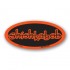 Shishkabob Fluorescent Red Oval Merchandising Labels - Copyright - A1PKG.com SKU - 21060