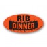 Rib Dinner Fluorescent Red HMR Oval Merchandising Labels - Copyright - A1PKG.com SKU - 21065