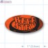 Beef Stew Fluorescent Red Oval Merchandising Labels - Copyright - A1PKG.com SKU - 21507