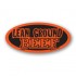 Lean Ground Beef Fluorescent Red Oval Merchandising Label - Copyright - A1PKG.com - 21520