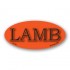 Lamb Fluorescent Red Oval Merchandising Labels - Copyright - A1PKG.com SKU -  21701
