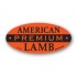 American Lamb Fluorescent Red Oval Merchandising Labels - Copyright - A1PKG.com SKU -  21703