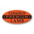 Premium Canadian Lamb Fluorescent Red Oval Merchandising Labels - Copyright - A1PKG.com SKU -  21704