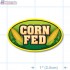 Corn Fed Full Color Oval Merchandising Labels - Copyright - A1PKG.com SKU -  25101