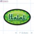 Halal Full Color Oval Merchandising Labels - Copyright - A1PKG.com SKU -  25902