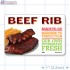 Beef Rib Full Color HMR Rectangle Merchandising Labels - Copyright - A1PKG.com SKU -  26580
