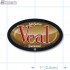 Veal Full Color Oval Merchandising Labels - Copyright - A1PKG.com SKU - 26801