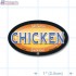 Chicken Full Color Oval Merchandising Labels - Copyright - A1PKG.com SKU -  27101
