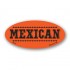 Mexican Fluorescent Red Oval Merchandising Labels - Copyright - A1PKG.com SKU - 28191