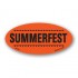 Summerfest Fluorescent Red Oval Merchandising Labels - Copyright - A1PKG.com SKU - 28192