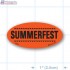 Summerfest Fluorescent Red Oval Merchandising Labels - Copyright - A1PKG.com SKU - 28192