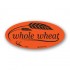 Whole Wheat Fluorescent Red Oval Merchandising Labels - Copyright - A1PKG.com SKU - 30301