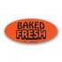 Baked Fresh Fluorescent Red Oval Merchandising Labels - Copyright - A1PKG.com SKU - 31001