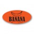 Banana Fluorescent Red Oval Merchandising Labels - Copyright - A1PKG.com SKU - 33001