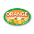 Orange Full Color Oval Merchandising Labels - Copyright - A1PKG.com SKU -  33112