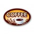 Coffee Full Color Oval Merchandising Labels - Copyright - A1PKG.com SKU -  33140