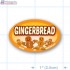 Gingerbread Full Color Oval Merchandising Labels - Copyright - A1PKG.com SKU -  33160