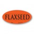 Flaxseed Fluorescent Red Oval Merchandising Label Copyright A1PKG.com - 33202