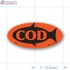 Cod Fluorescent Red Oval Merchandising Label Copyright A1PKG.com - 50101