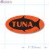 Tuna Fluorescent Red Oval Merchandising Labels - Copyright - A1PKG.com SKU - 50103