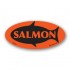 Salmon Fluorescent Red Oval Merchandising Labels - Copyright - A1PKG.com SKU - 50104