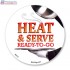 Heat and Serve Ready to Go Full Color Circle Merchandising Labels - Copyright - A1PKG.com SKU # 66512