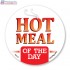 Hot Meal of the Day Full Color Circle Merchandising Labels - Copyright - A1PKG.com SKU # 66513