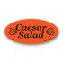 Caesar Salad Fluorescent Red Oval Merchandising Labels - Copyright - A1PKG.com SKU - 70301