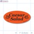 Caesar Salad Fluorescent Red Oval Merchandising Labels - Copyright - A1PKG.com SKU - 70301