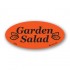 Garden Salad Fluorescent Red Oval Merchandising Labels - Copyright - A1PKG.com SKU - 70302