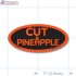 Cut Pineapple Fluorescent Red Oval Merchandising Labels - Copyright - A1PKG.com SKU - 71001