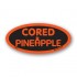 Cored Pineapple Fluorescent Red Oval Merchandising Labels - Copyright - A1PKG.com SKU - 71002