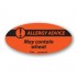 May Contain Wheat- Allergy Advice Fluorescent Red Oval Merchandising Label Copyright A1PKG.com - 81010