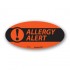 Allergy Alert Fluorescent Red Oval Merchandising Labels - Copyright - A1PKG.com SKU - 81011