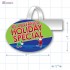 As Advertised Holiday Special Merchandising Oval Shelf Dangler - Copyright - A1PKG.com - 90220