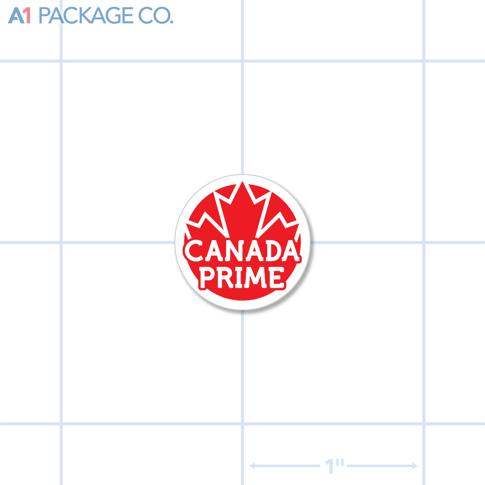 Canada Prime Grade Circle Label (0.75 Inch Diameter) 1000/roll